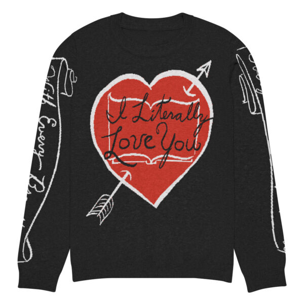 I literally love you  Knitted crew neck sweater - Image 3