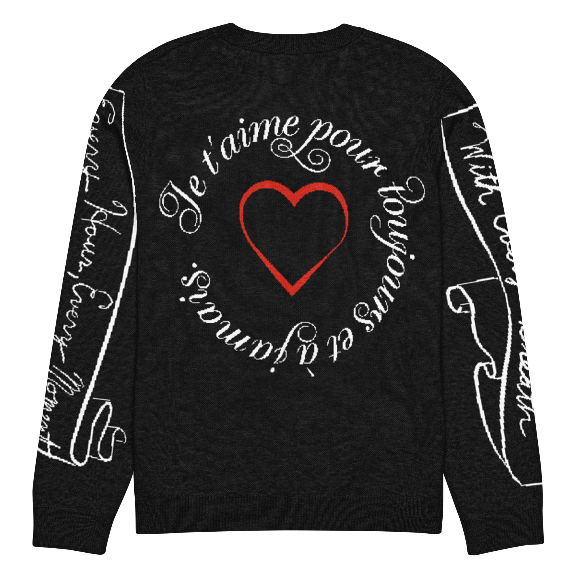 I literally love you  Knitted crew neck sweater - Image 6